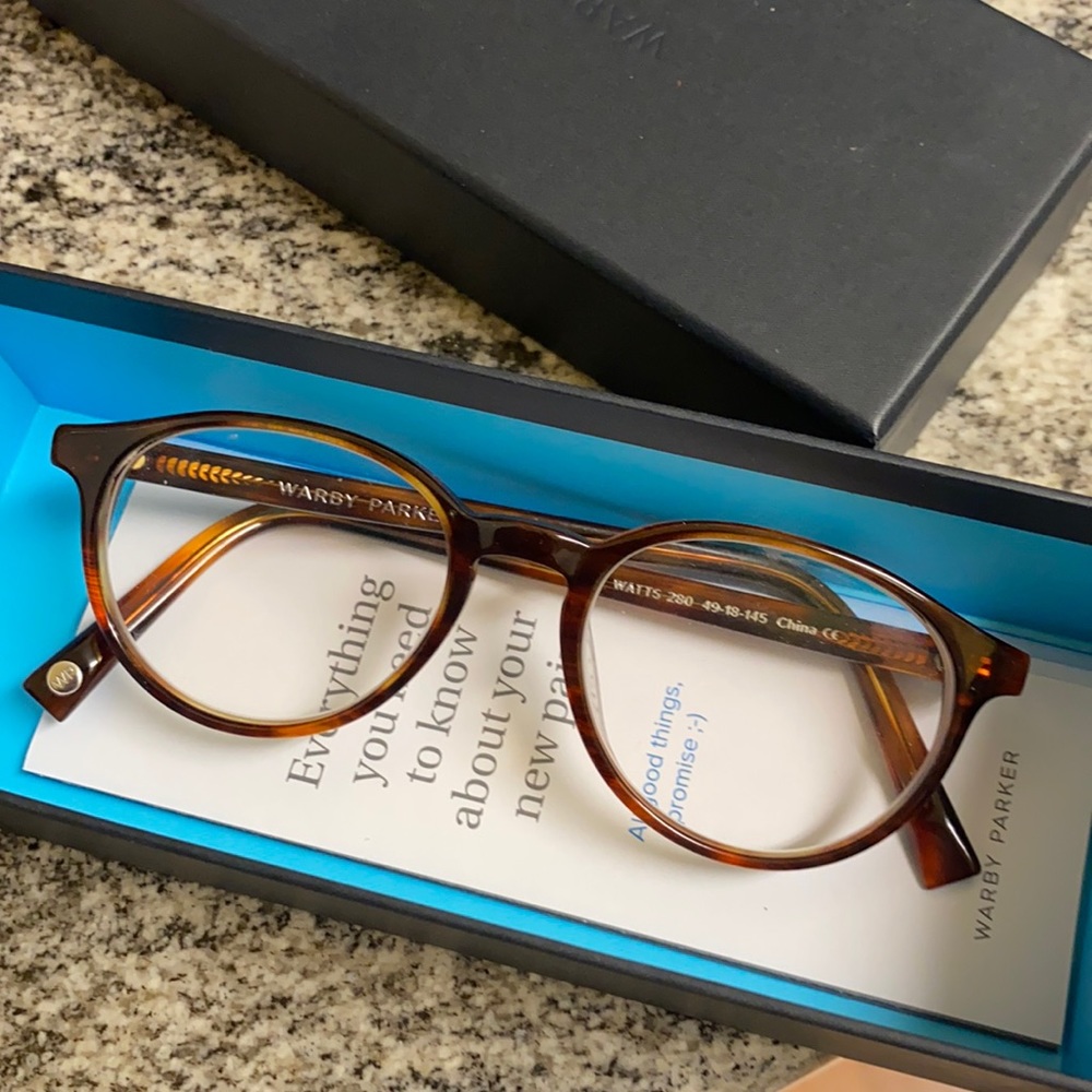 Warby Parker turtleshell glasses-no prescription